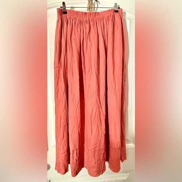 Satin Maxi Skirt in Rust by Kori - Picture 1 of 4